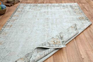 Solid Antique Oushak Rug - Thumbnail