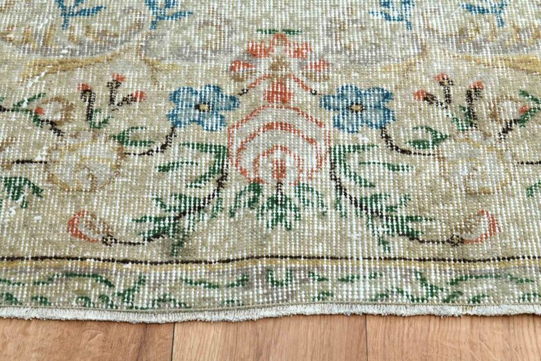 Bohemian Handwoven Oushak Rug