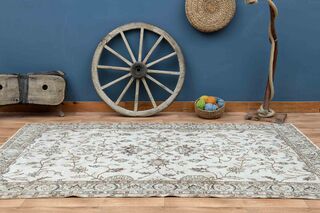 Floral Pattern Turkish Rug - Thumbnail