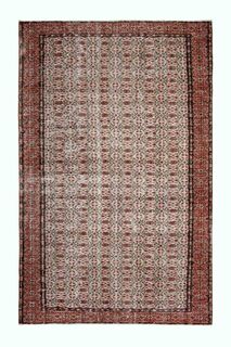 Minimalist Details Vintage Turkish Rug - Thumbnail