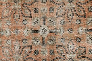 Floral Antique Turkish Rug - Thumbnail