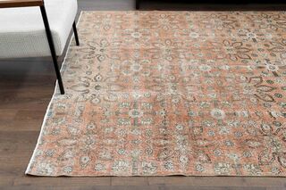 Floral Antique Turkish Rug - Thumbnail