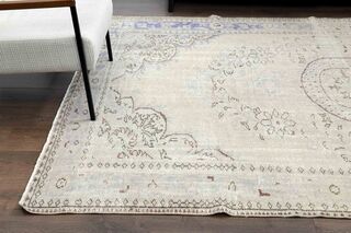 Neutral Antique Turkish Oushak Rug - Thumbnail