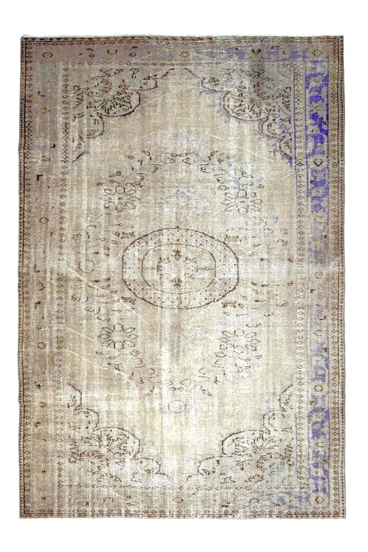 Neutral Antique Turkish Oushak Rug