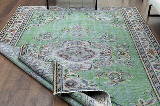 Shabby Chic Decor Vintage Turkish Rug - Thumbnail