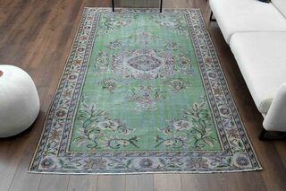 Shabby Chic Decor Vintage Turkish Rug - Thumbnail