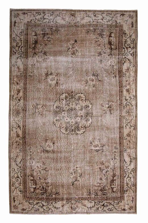 Hand-Knotted Vintage Turkish Rug