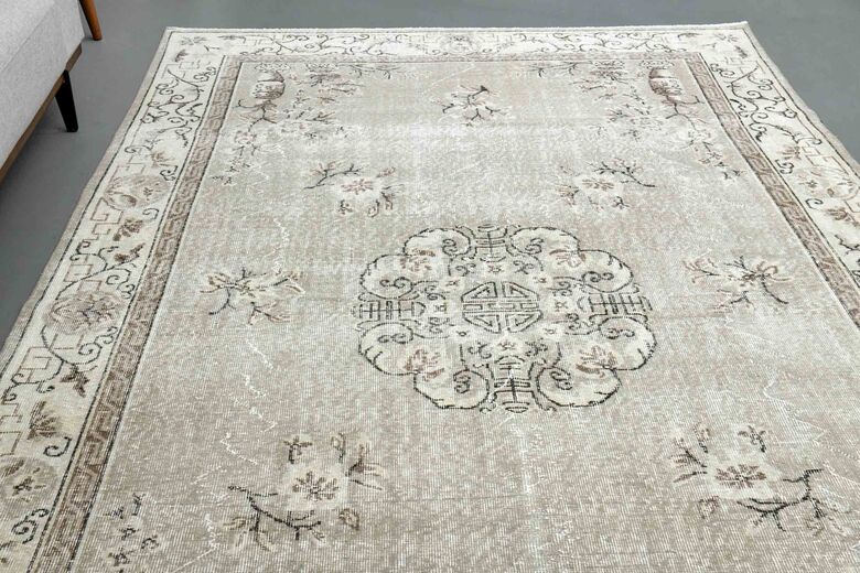 Hand-Knotted Vintage Turkish Rug