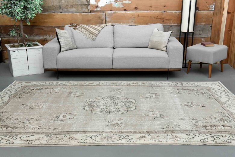 Hand-Knotted Vintage Turkish Rug