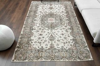 Wool Antique Turkish Rug - Thumbnail