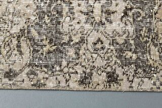 Neutral Floral Vintage Turkish Rug - Thumbnail