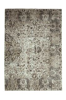 Neutral Floral Vintage Turkish Rug - Thumbnail