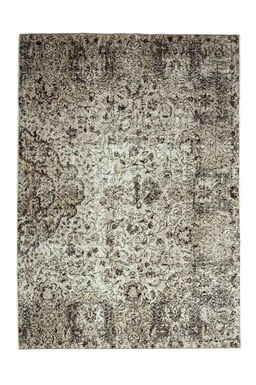 Neutral Floral Vintage Turkish Rug