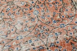 Antique Floral Turkish Rug - Thumbnail