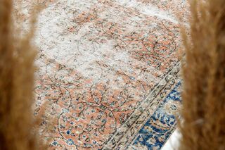 Antique Floral Turkish Rug - Thumbnail