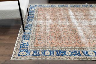 Antique Floral Turkish Rug - Thumbnail