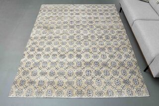 Ikat Damask Vintage Area Rug - Thumbnail