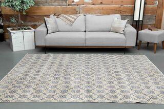 Ikat Damask Vintage Area Rug - Thumbnail