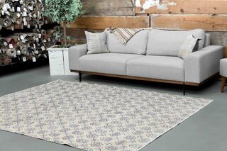 Ikat Damask Vintage Area Rug - Thumbnail