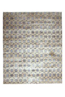 Ikat Damask Vintage Area Rug - Thumbnail