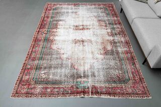 Worn Vintage Handwoven Rug - Thumbnail