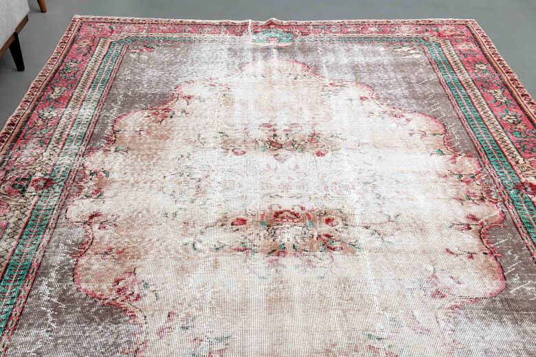 Worn Vintage Handwoven Rug