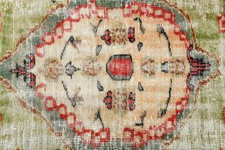 Green Distressed Vintage Rug - Thumbnail