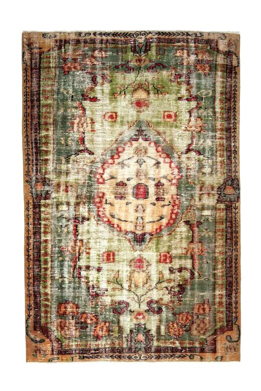 Green Distressed Vintage Rug