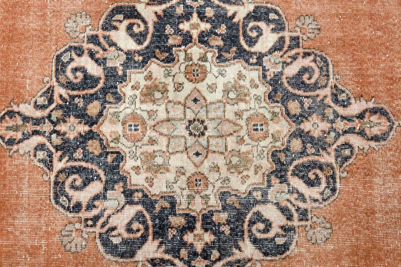 7x11 Medallion Vintage Turkish Rug