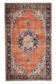 7x11 Medallion Vintage Turkish Rug - Thumbnail