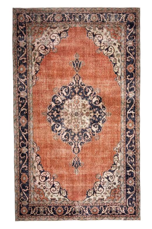 7x11 Medallion Vintage Turkish Rug