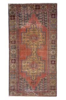 Red Vintage Turkish Rug - Thumbnail