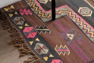 Flatweave Vintage Turkish Runner Rug - Thumbnail