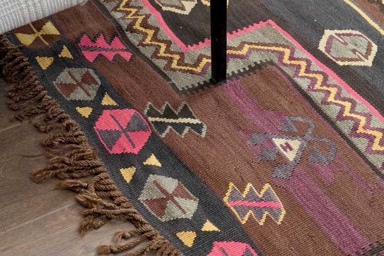 Flatweave Vintage Turkish Runner Rug