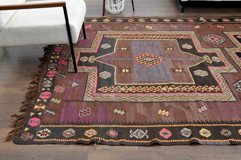 Flatweave Vintage Turkish Runner Rug