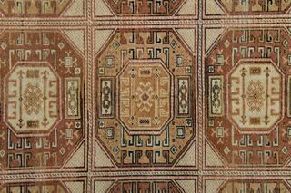 Ikat Pattern Vintage Turkish Rug - Thumbnail