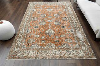 Farmhouse Decor Vintage Turkish Rug - Thumbnail