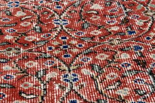 HOT RED - Vintage Turkish Decor Rug - Thumbnail