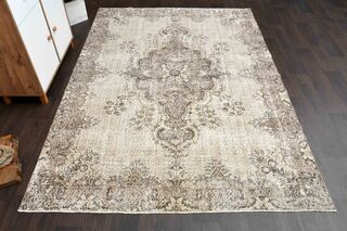 Floral Vintage Turkish Rug - Thumbnail