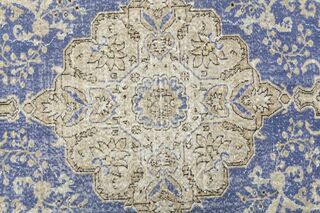 Blue Handwoven Vintage Persian Rug - Thumbnail