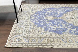 Blue Handwoven Vintage Persian Rug - Thumbnail