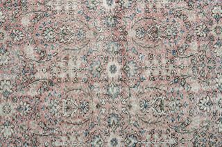 Floral Oushak Turkish Rug - Thumbnail