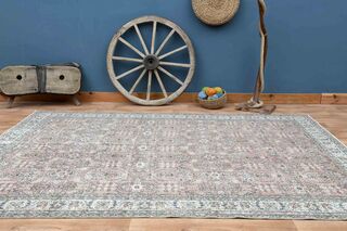 Floral Oushak Turkish Rug - Thumbnail