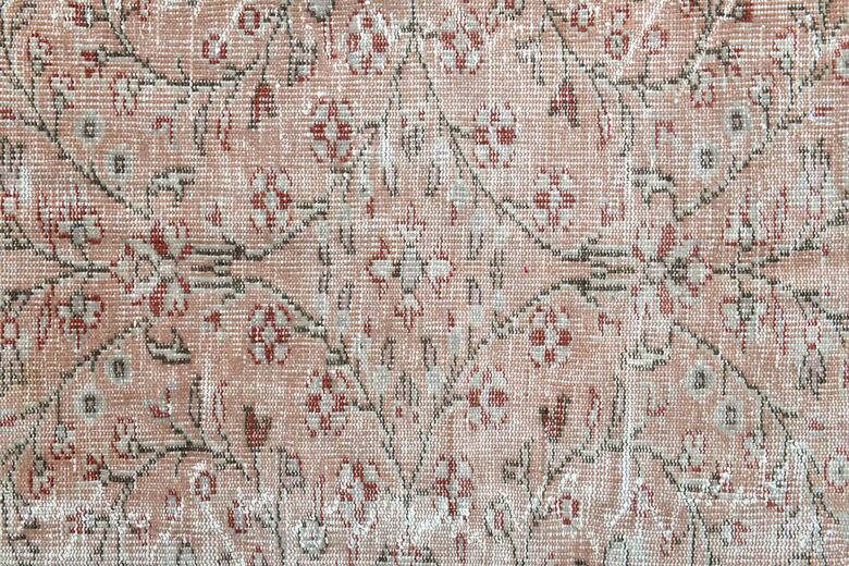 Orange Beige Farmhouse Turkish Rug