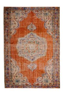 Farmhouse Decor Vintage Turkish Rug - Thumbnail