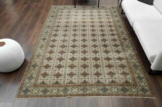 Wool Ikat Turkish Rug - Thumbnail