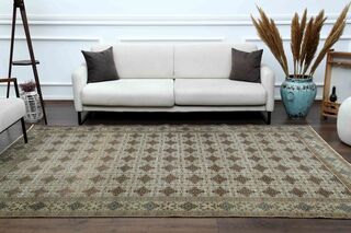 Wool Ikat Turkish Rug - Thumbnail