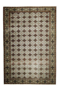 Wool Ikat Turkish Rug - Thumbnail