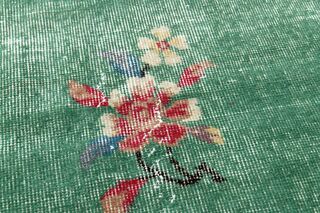 Shabby Chic Decor Green Turkish Rug - Thumbnail