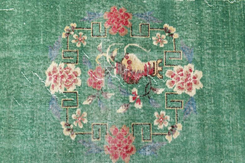 Shabby Chic Decor Green Turkish Rug